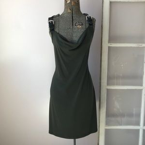 Michael Kors Hunter Green Dress with Buckle Straps